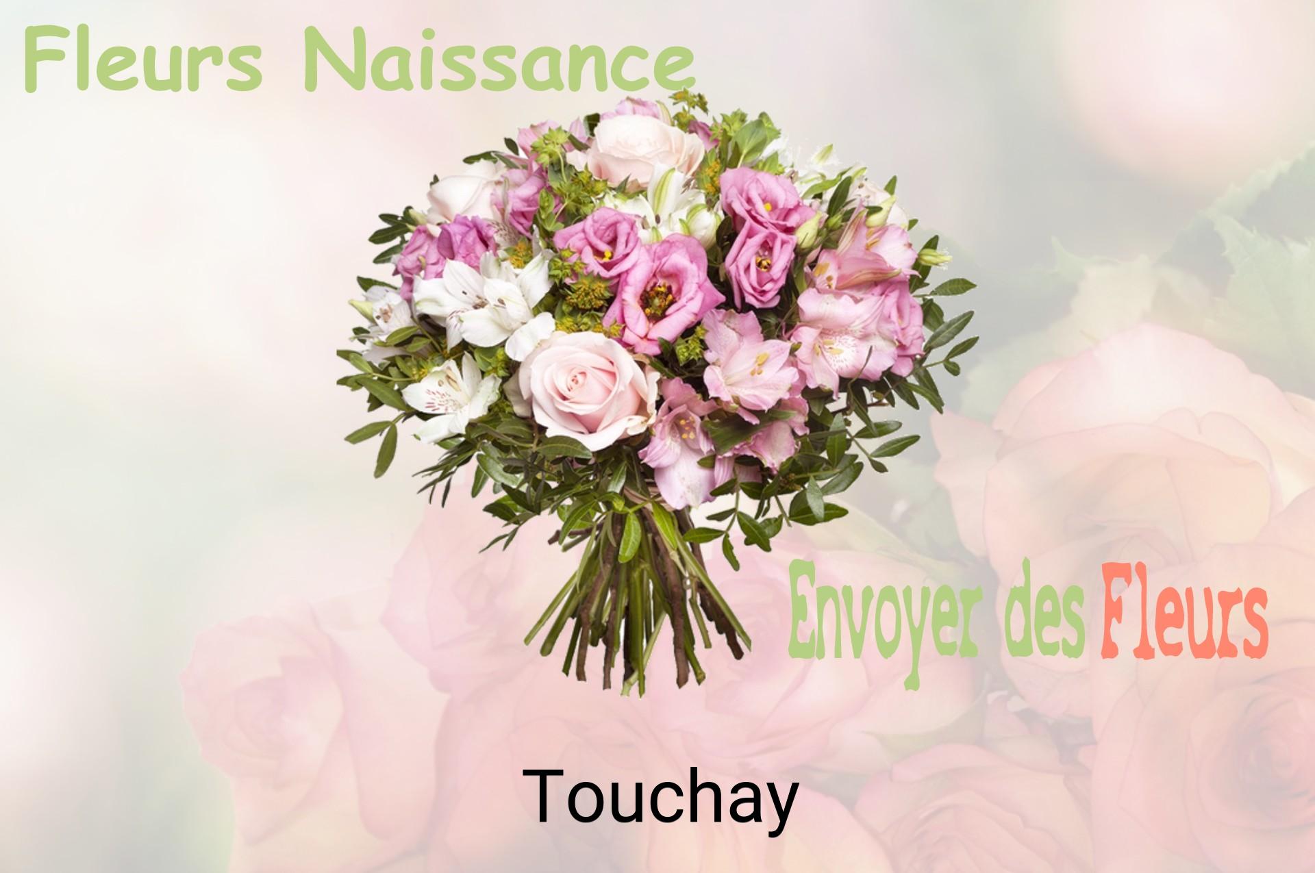 Bouquet de fleurs de naissance livré à Touchay